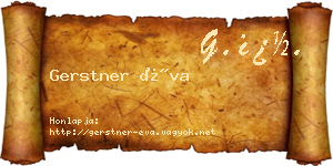 Gerstner Éva névjegykártya